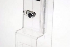 Lockable acrylic IV holder