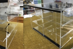 Acrylic food display cabinet with removable shelves