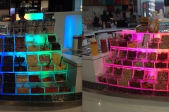 LED acrylic bulk bins